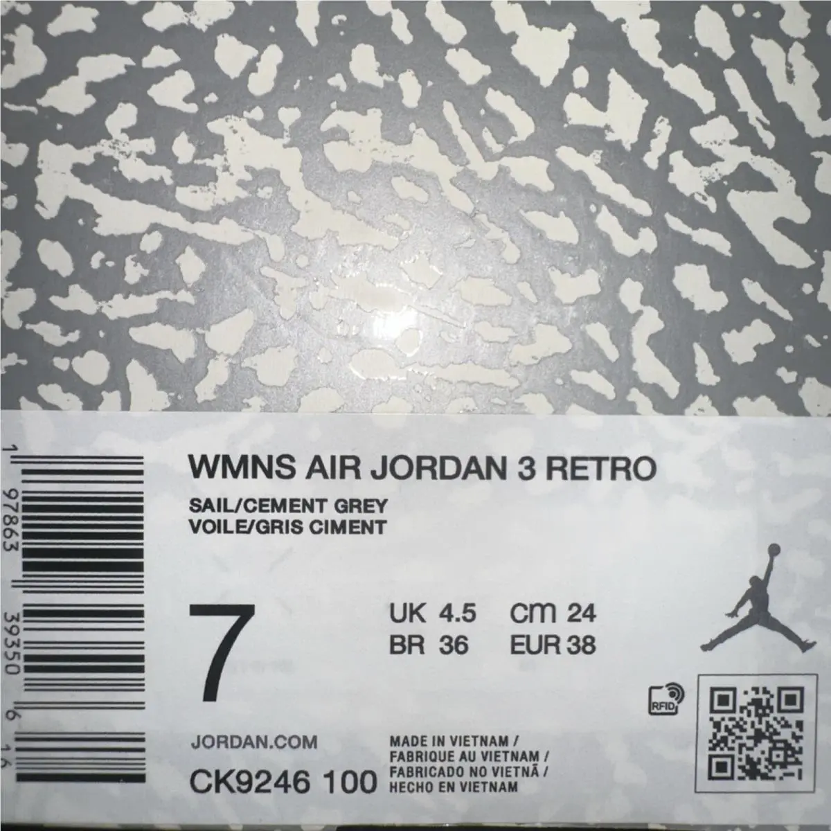 Nike shoes - Air Jordan 3 - Air - CK9246 100 - Gray 4