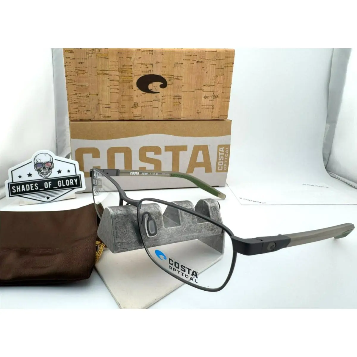 Costa Optical Bimini Road 320 Gunmetal Eyeglasses Frame 06A3016 301603 53MM