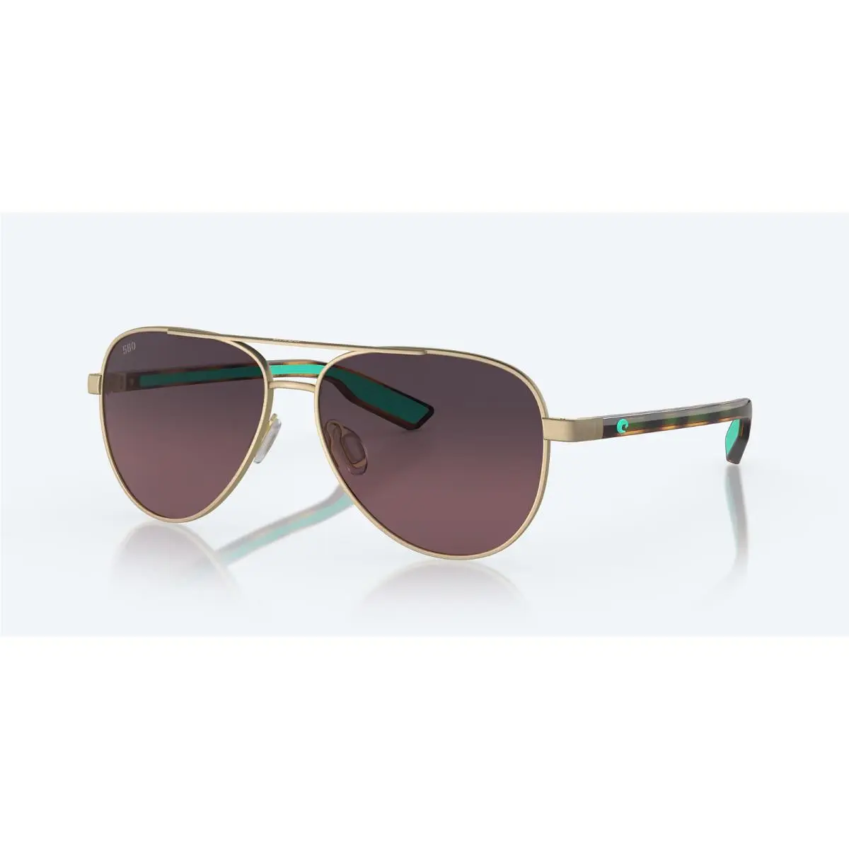 Costa Del Mar Sunglasses Peli Brushed Gold / Rose Gradient Polarized 580G Glass - Gold, Frame: Gold, Lens: Pink