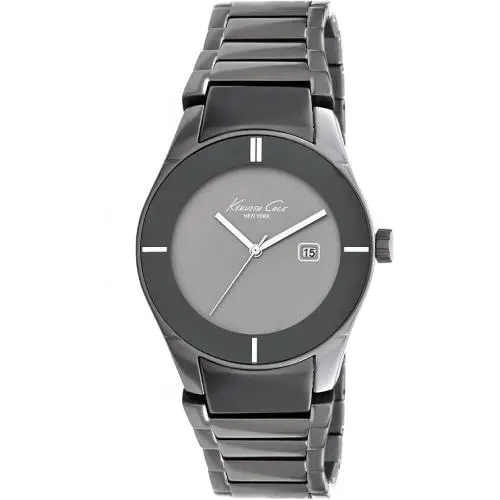 York Men`s Stainless Steel Stainless Steel Gray KC3948 by Kenneth Cole