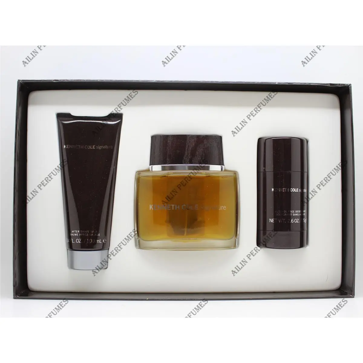 Signature by Kenneth Cole Gift Set For Men 3.4 oz Edt + 2.6 oz Deo + 3.4 oz A/s