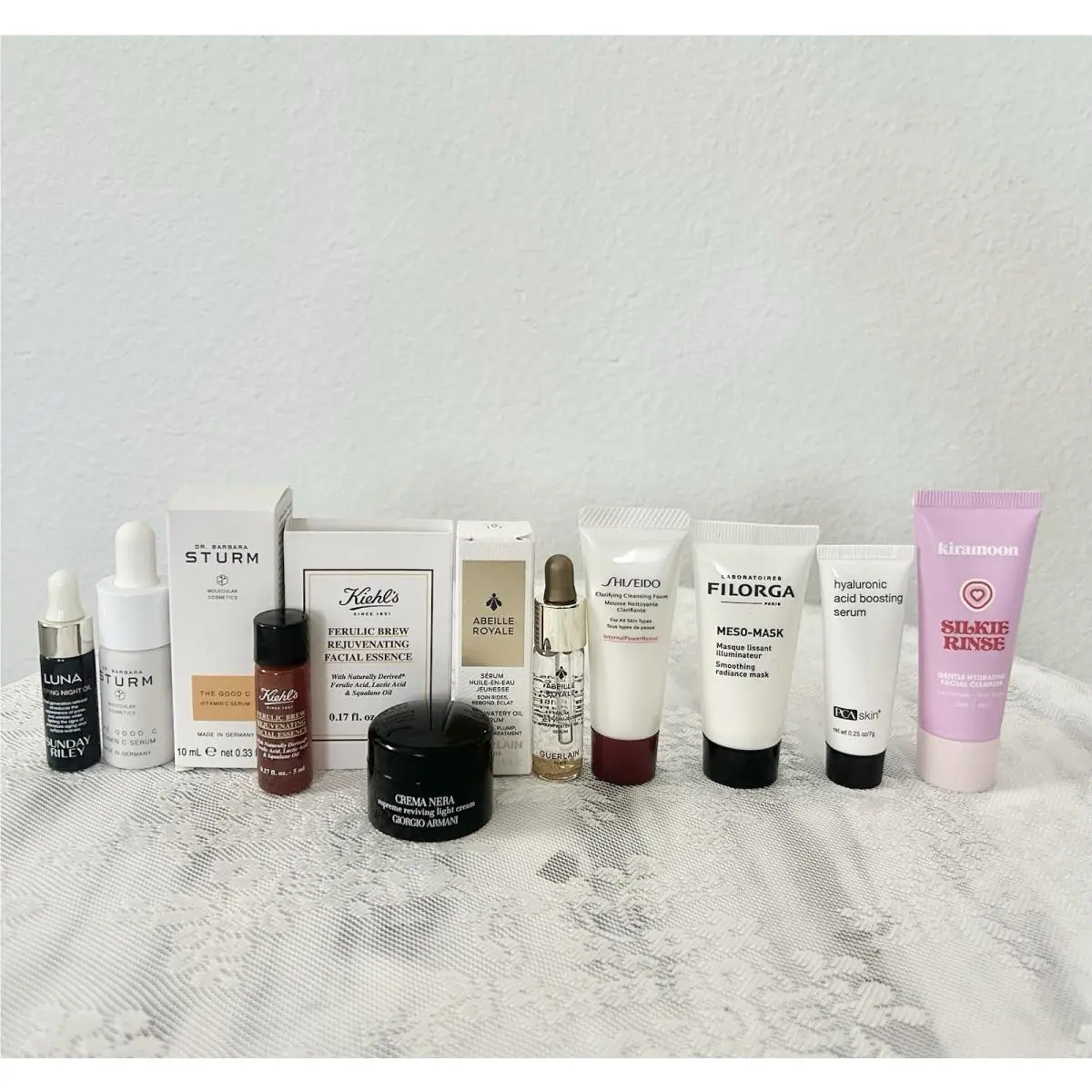 Shiseido Gurlain Sunday Riley Pca Skin Giorgio Armani Kiehls Barbara Sturm