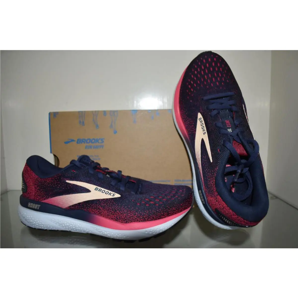 Brooks shoes - Brooks Ghost 16 - Ghost - 120407 1B 422 - Blue/Red 0
