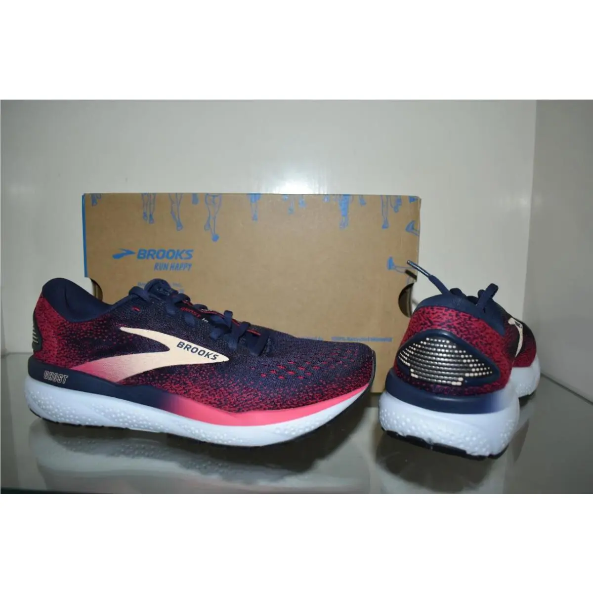 Brooks shoes - Brooks Ghost 16 - Ghost - 120407 1B 422 - Blue/Red 1