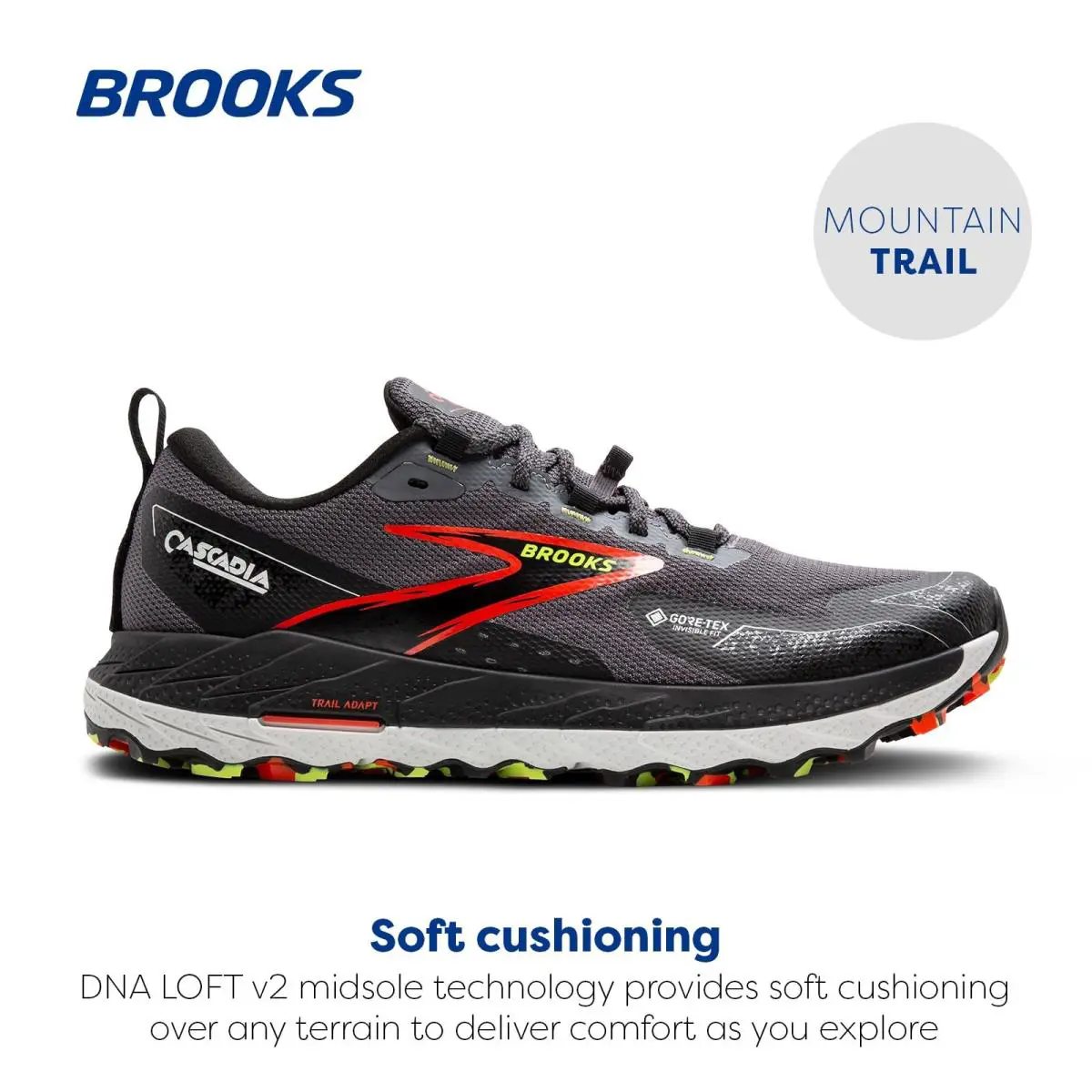 Brooks shoes - 110427-016 - 110427-016 - Blackened Pearl/Black/Tomato (UPC: 195394499117) 0