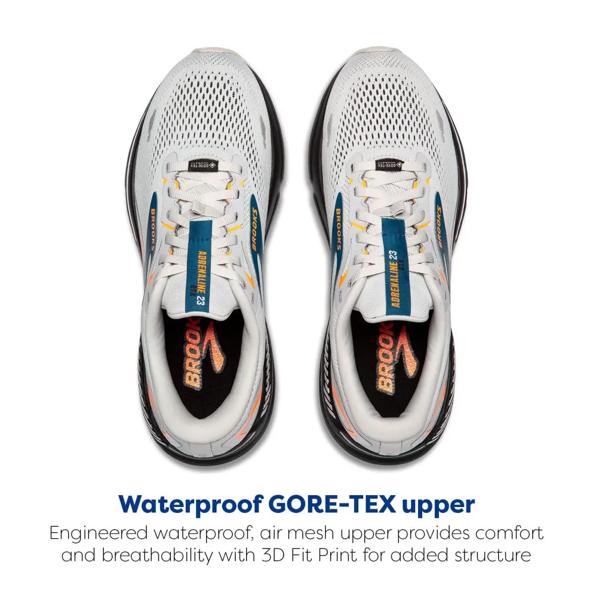 Brooks shoes - 110424-071 - 110424-071 - Oyster Mushroom/Orange/Blue (UPC: 195394493276) 2