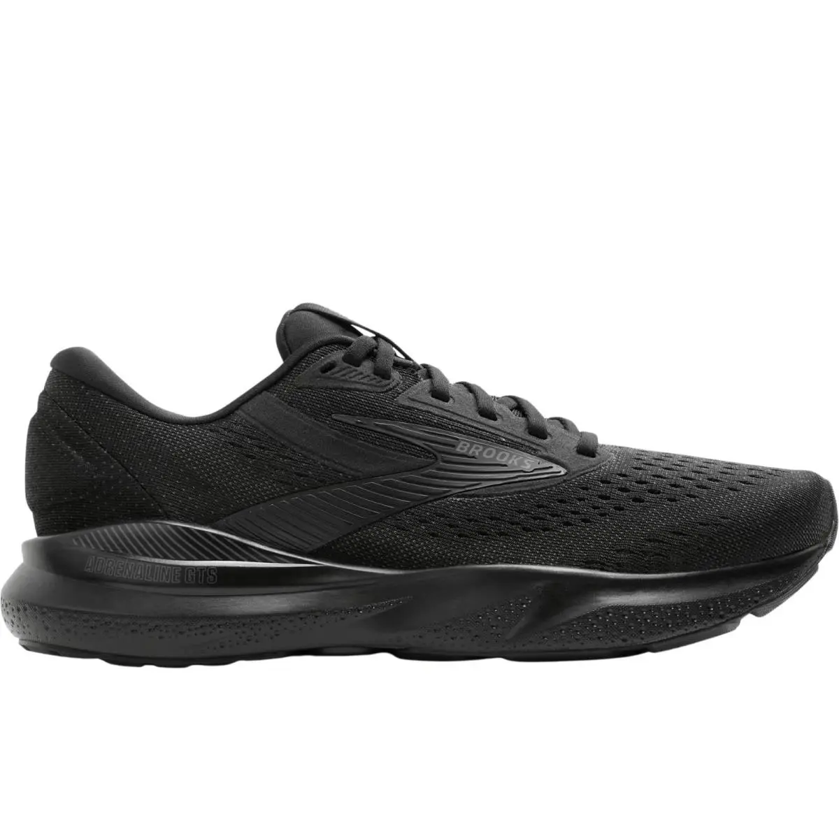 Mens Size 9- Brooks Adrenaline Gts 24 Running Shoes Black/black/ebony
