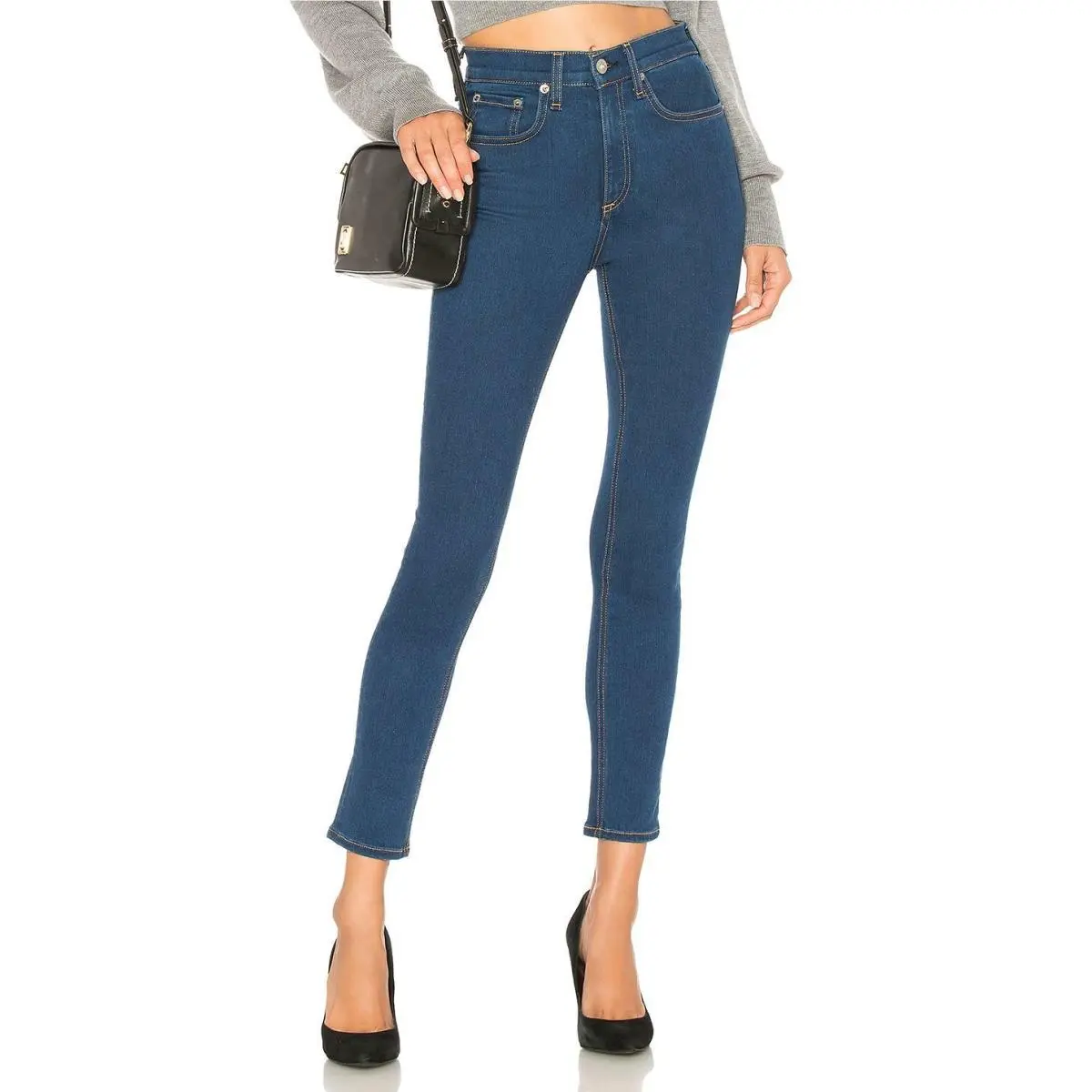 Rag Bone High Waist Skinny Jeans in Cerulean Size 25 Size 195.00 by Rag & Bone