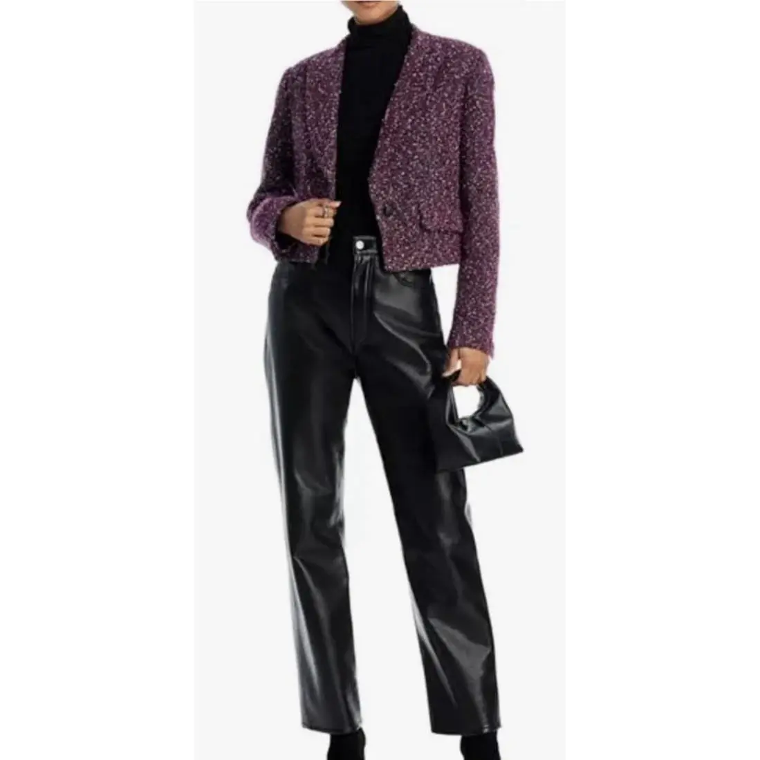Rag Bone Valerie Cropped Tweed Blazer Size 4 SJ1256