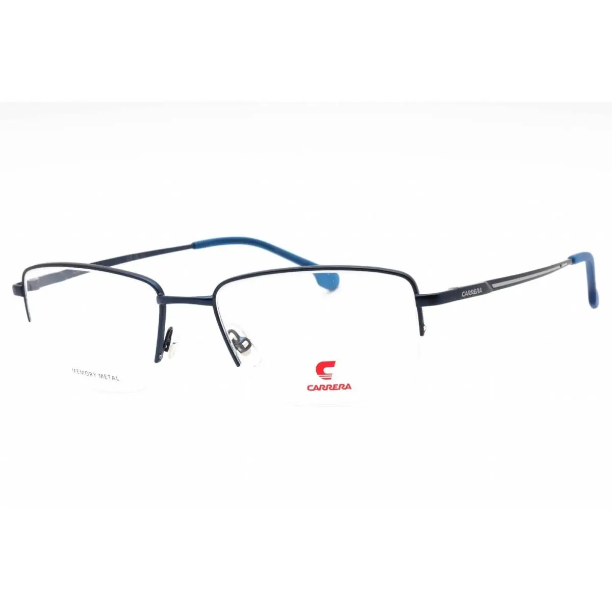 Carrera Men`s Eyeglasses Matte Blue Metal Rectangular Frame Carrera 8895 0FLL 00