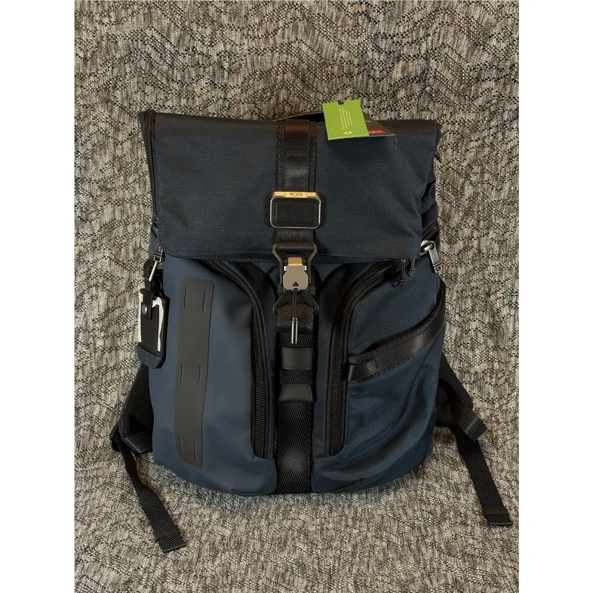 Tumi Alpha Bravo Logistics Flap Lid Backpack Bag 142481-1596 Navy
