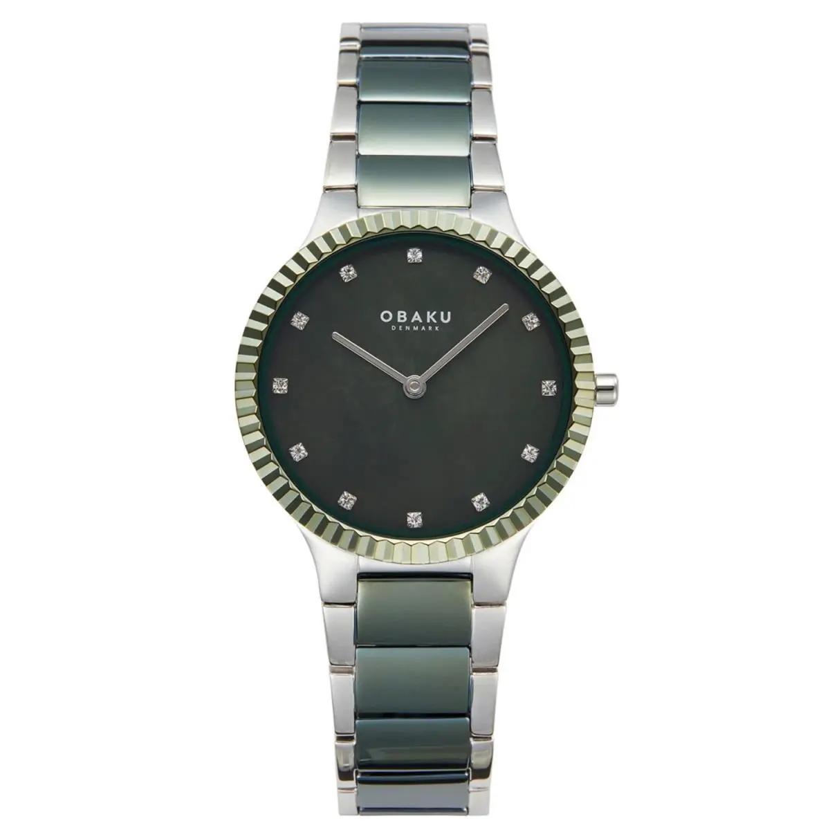 Women`s Linje Black Dial Watch - V292LXOESS by Obaku