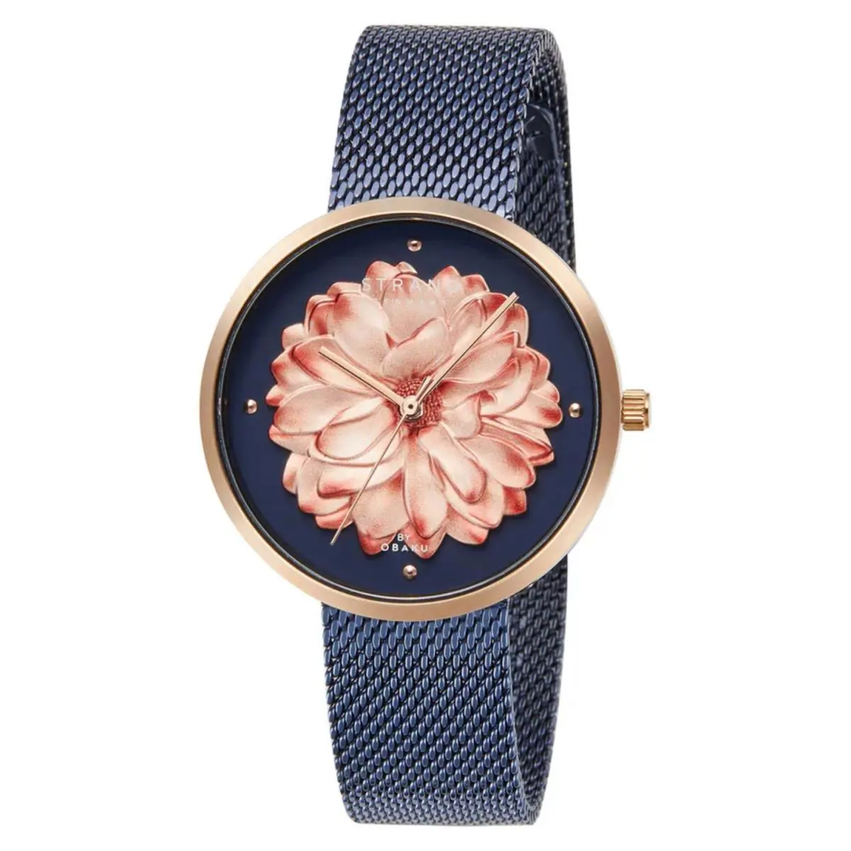 Obaku Women`s Blossom Blue Dial Watch - S700LHVLML-DF