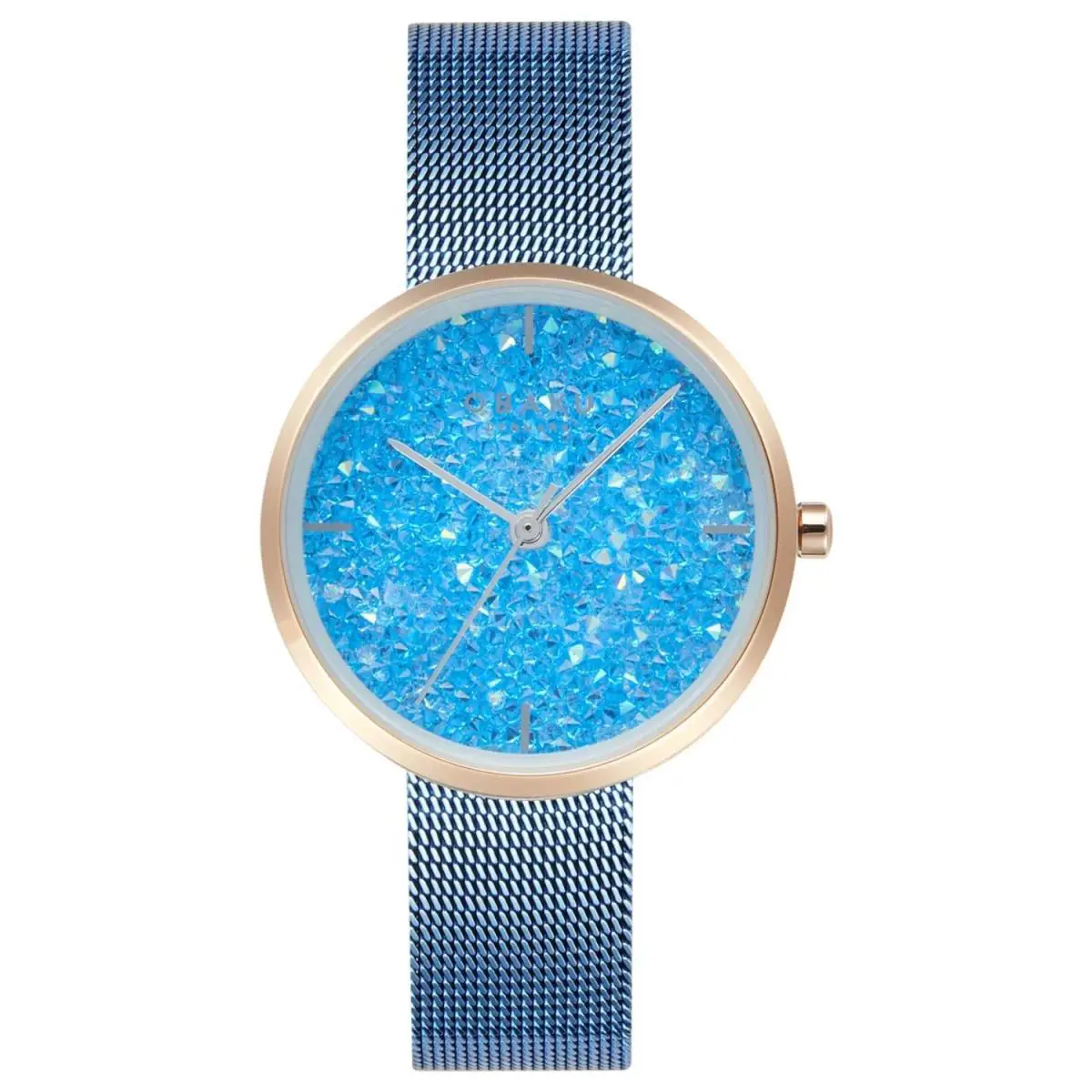 Obaku Women`s Glimmer Bue Dial Watch - V289LHVMMA