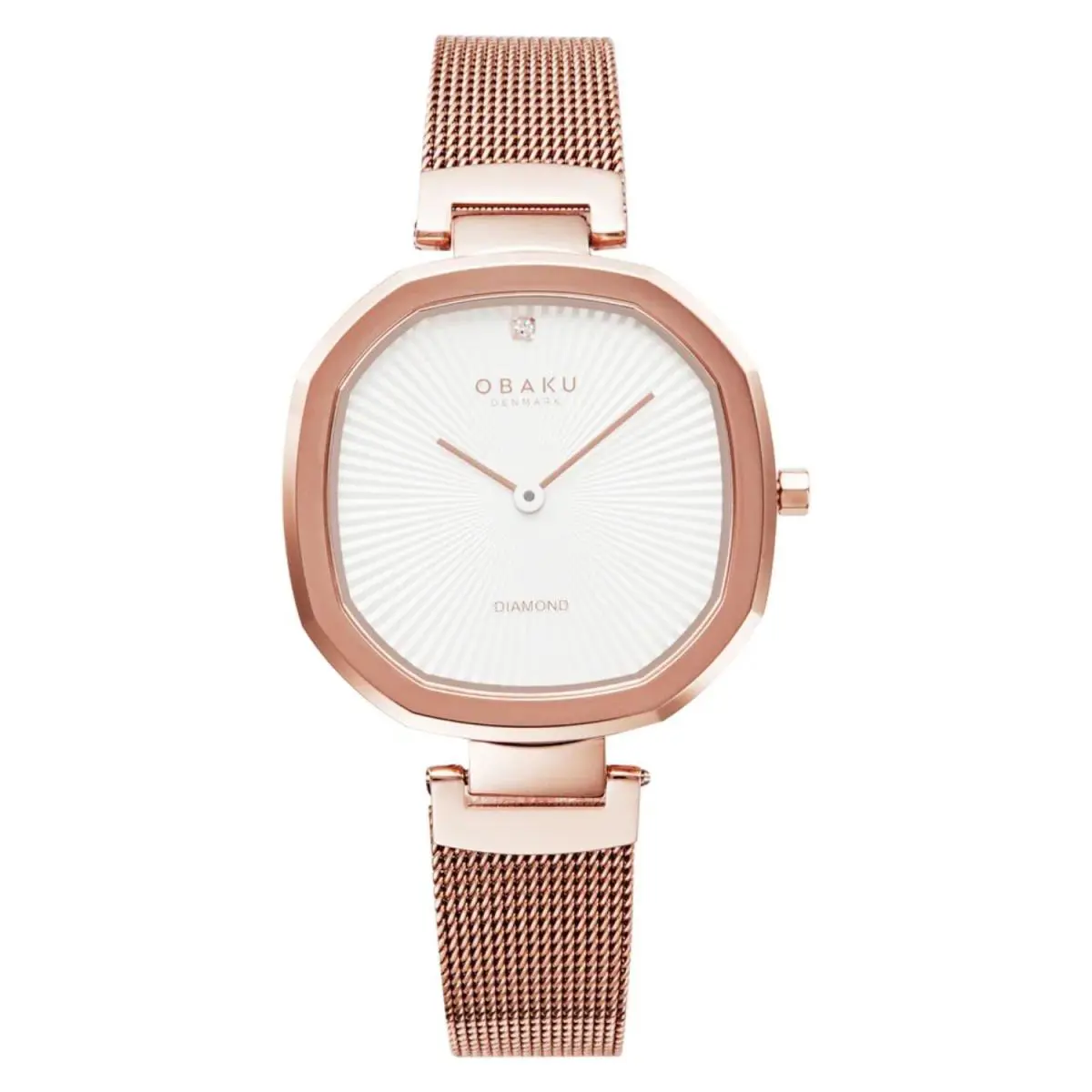 Women`s Brilliant White Dial Watch - V277LXVIMV by Obaku