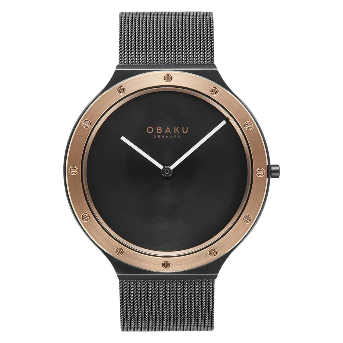 Men`s Note Black Dial Watch - V285GXMBMB by Obaku