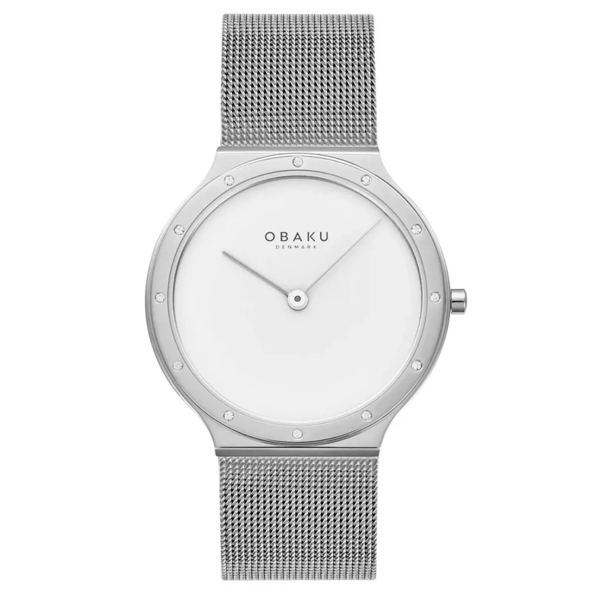 Women`s Note Lille White Dial Watch - V285LECWMC by Obaku