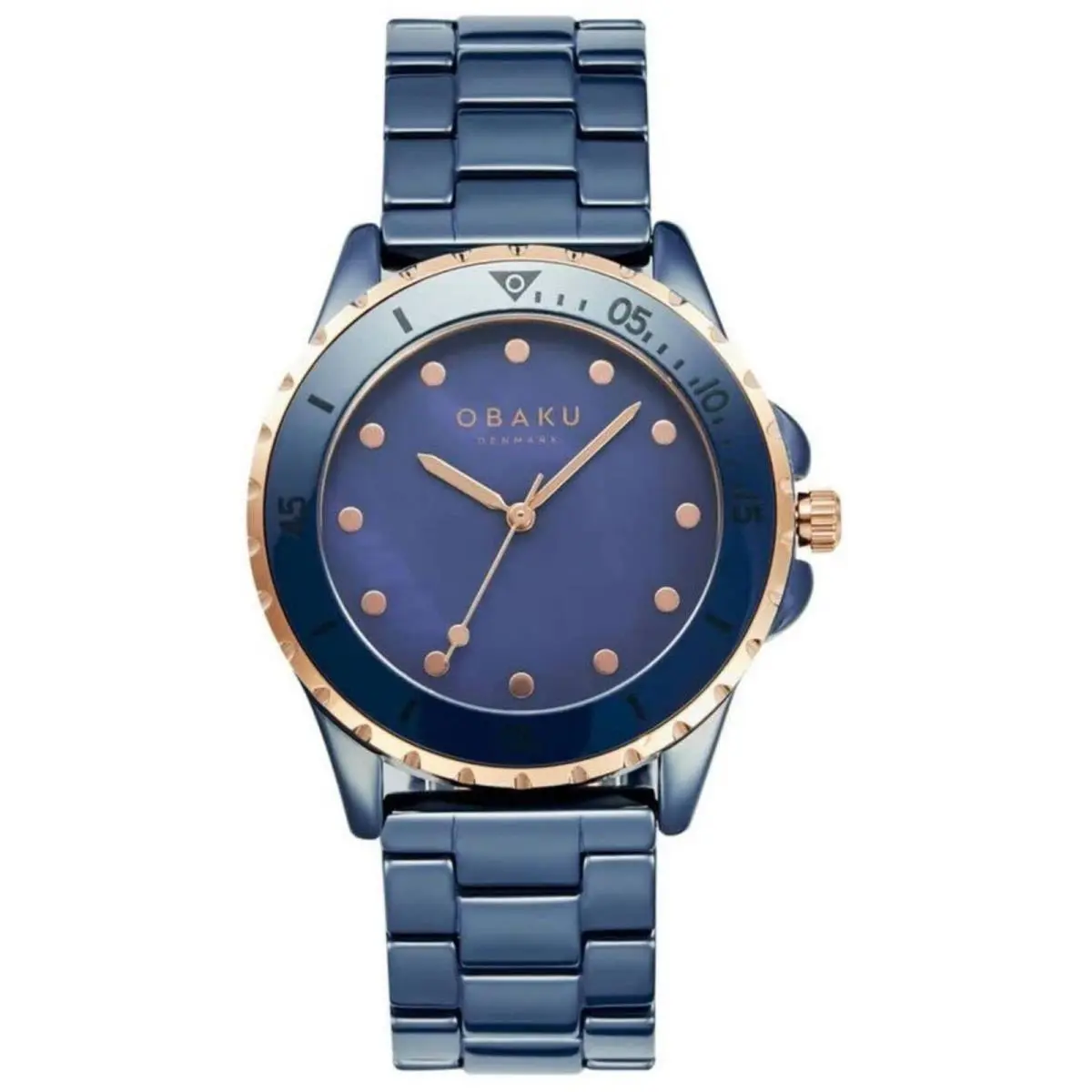 Women`s Analog Watch Urt Lille Quartz Blue Dial Steel Bracelet V279LXSLCL by Obaku