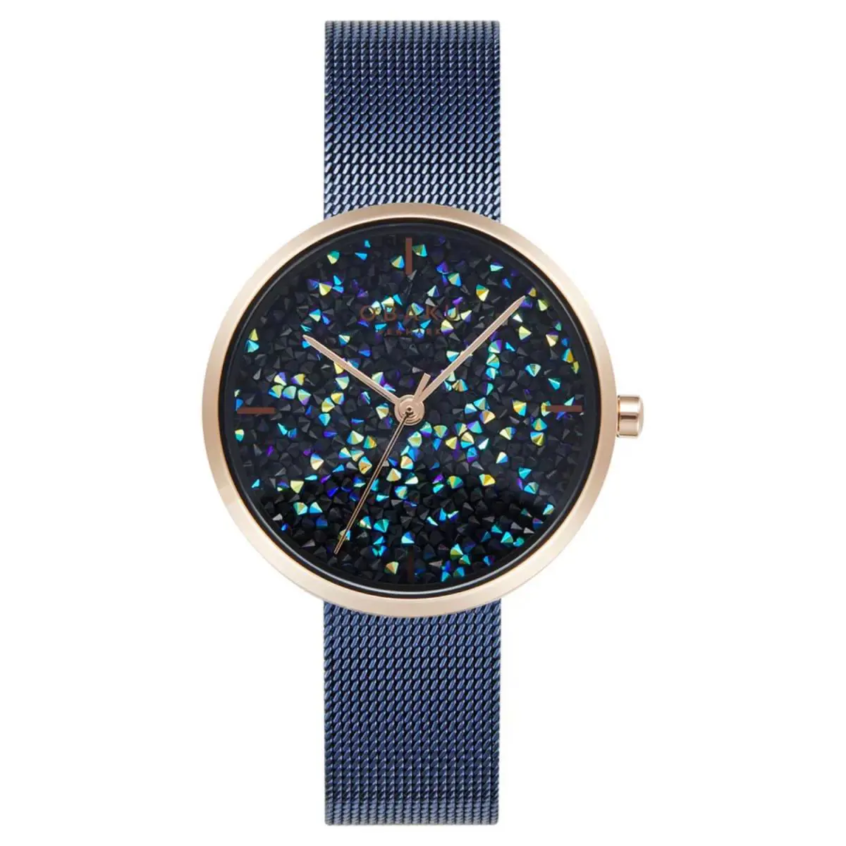 Obaku Women`s Glimmer Dark Blue Dial Watch - V289LHVLML