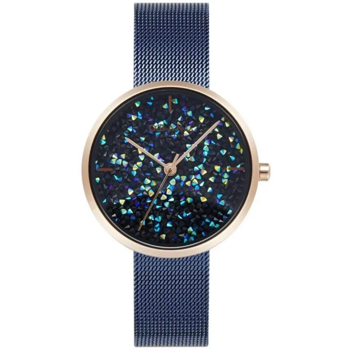 Women`s Watch Glimmer Quartz Blue Dial Steel Mesh Bracelet V289LHVLML by Obaku