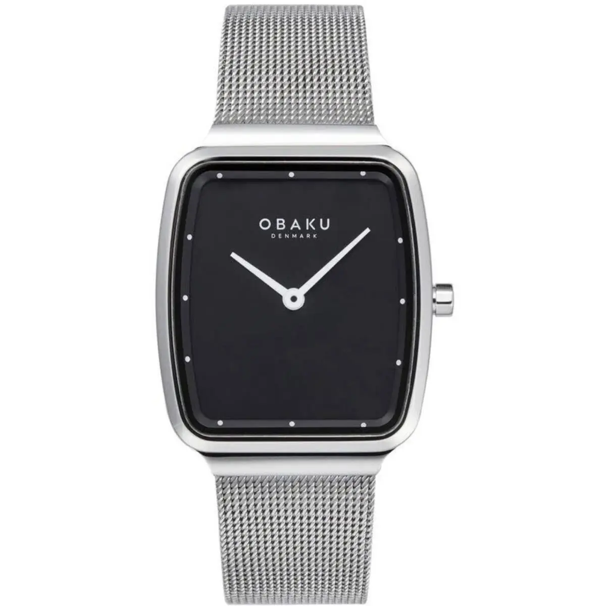 Women`s Watch Tern Lille Black Dial Silver Tone Mesh Bracelet V267LXCBMC by Obaku
