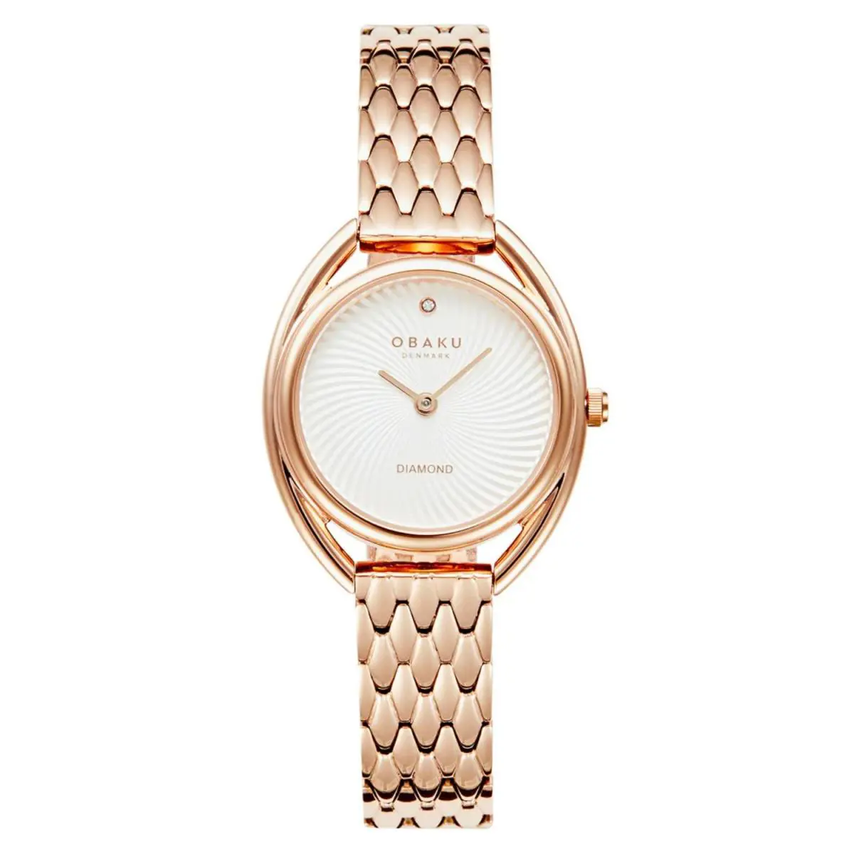 Women`s Juvel White Dial Watch - V286LXVISV by Obaku