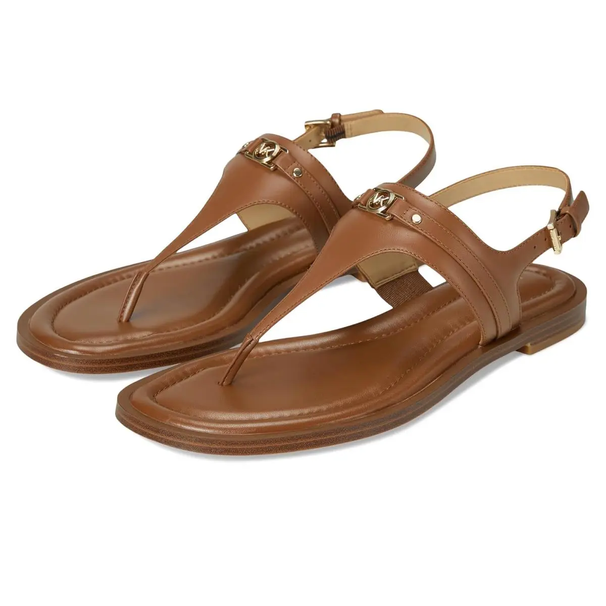 Woman`s Sandals Michael  Mandy Thong Sandals Luggage by Michael Kors
