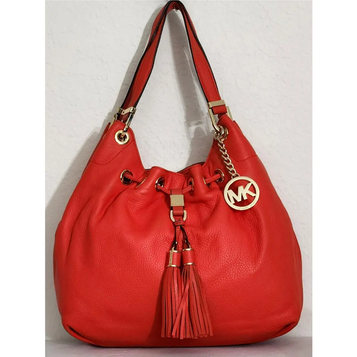 Camden Large Mandarin Leather Gold Shoulder Bag +/or Wallet Shoulder Bag by Michael Kors