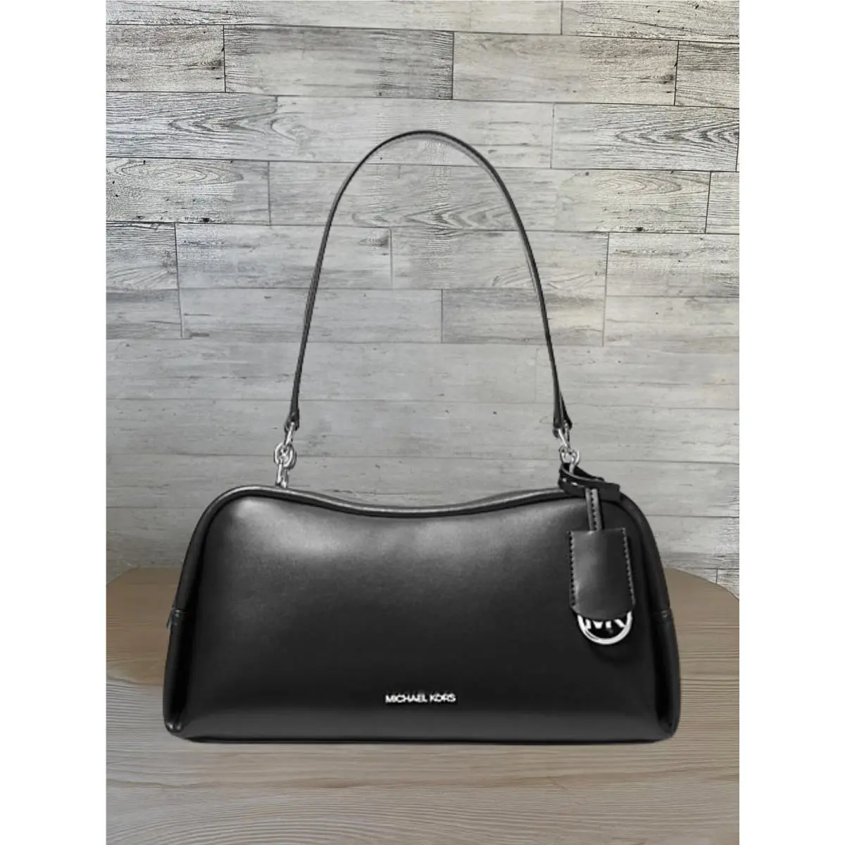 Michael Kors Cecily Medium Shoulder Handbag Black Crossbody Messenger Tote Women