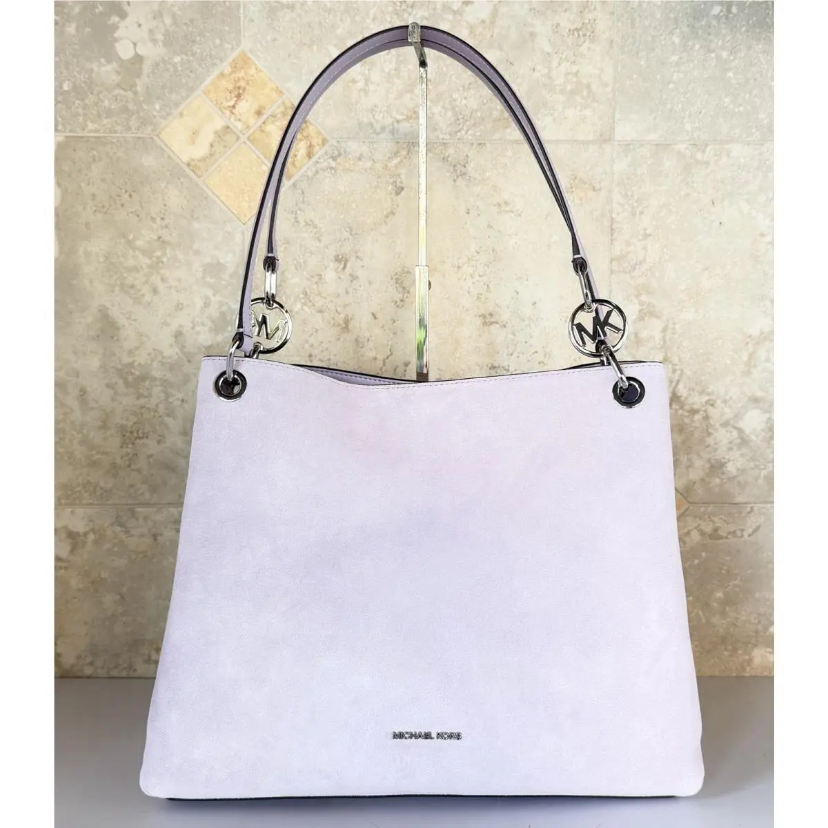 Christina Large Triple Gusset Shoulder Tote Leather Bag Luggage by Michael Kors