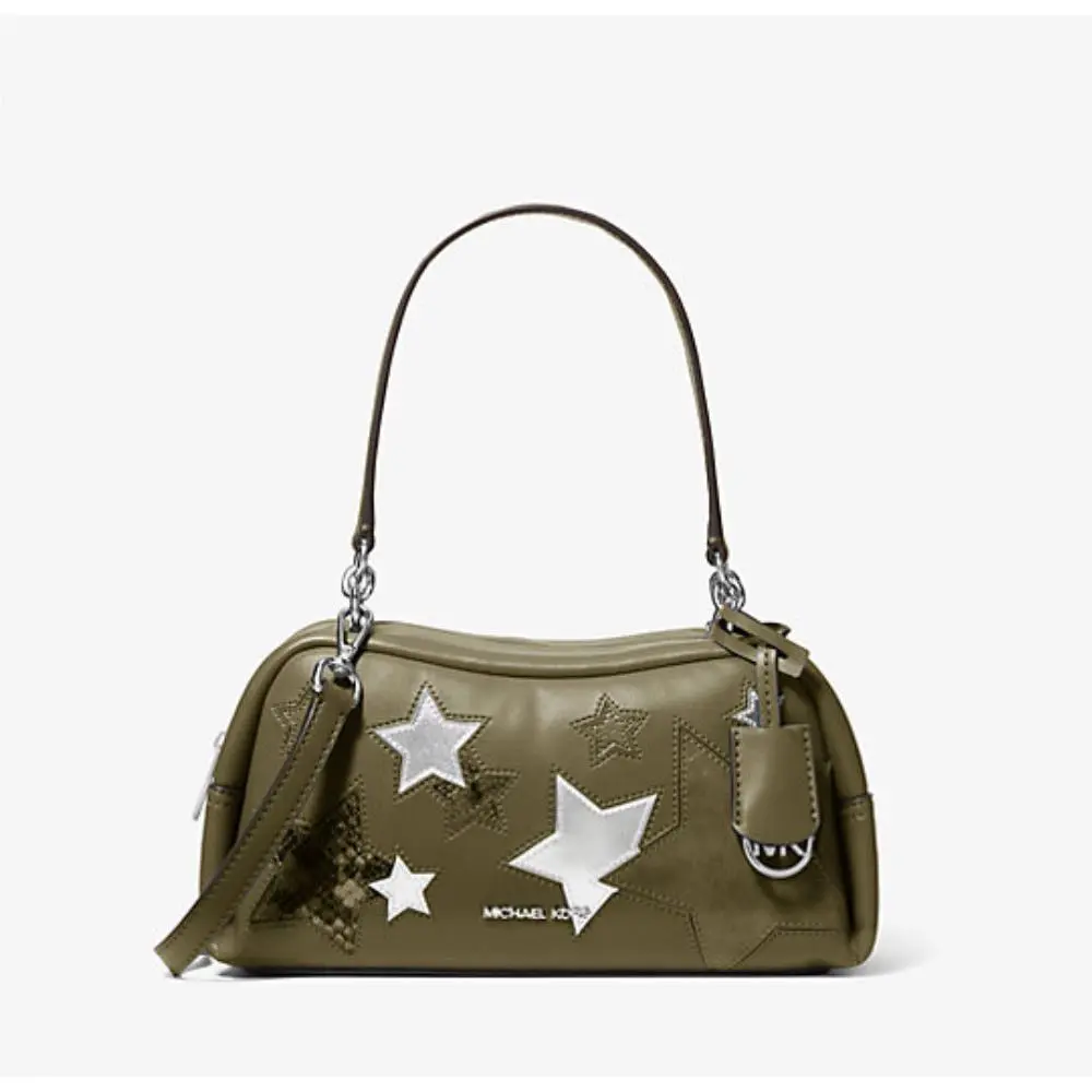 Michael Kors Outlet Cecily Small Embellished Shoulder Bag - Olive