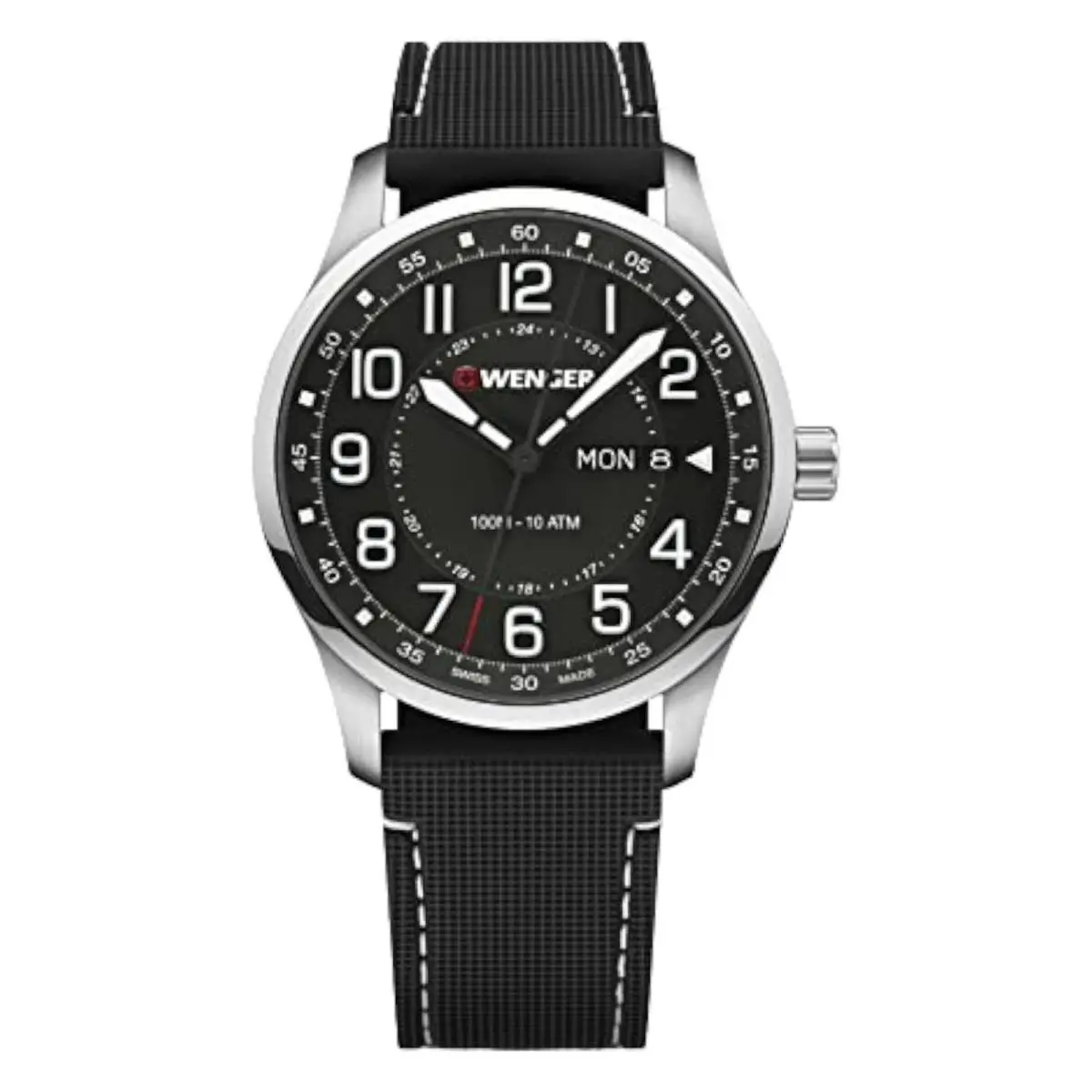 Swiss Army Men`s 01.1541.127 Attitude Black Dial Watch 42mm by Wenger