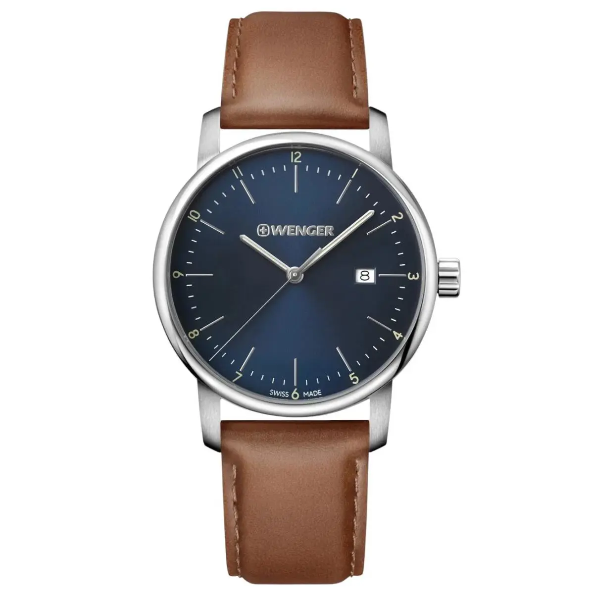 Wenger Swiss Army Men`s 01.1741.111 Urban Classic Blue Dial Watch 42mm