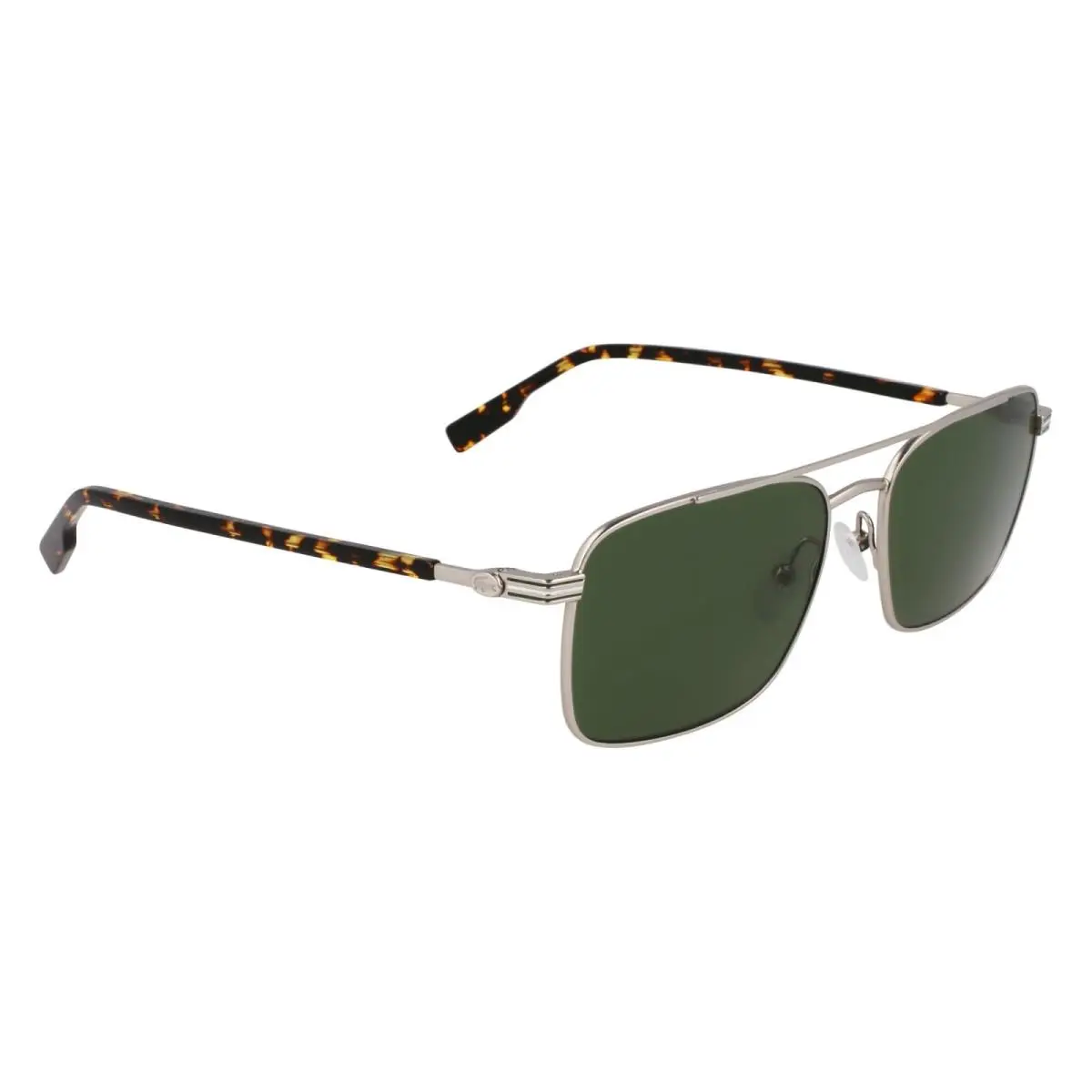 Lacoste Men`s Sunglasses L264S - Silver with Solid Green Lens