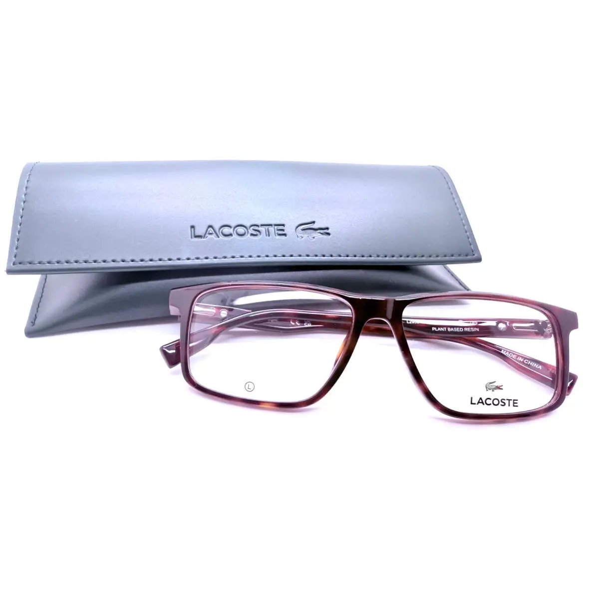 L2959 214 Havana Mens Eyeglasses 55-14-145 by Lacoste