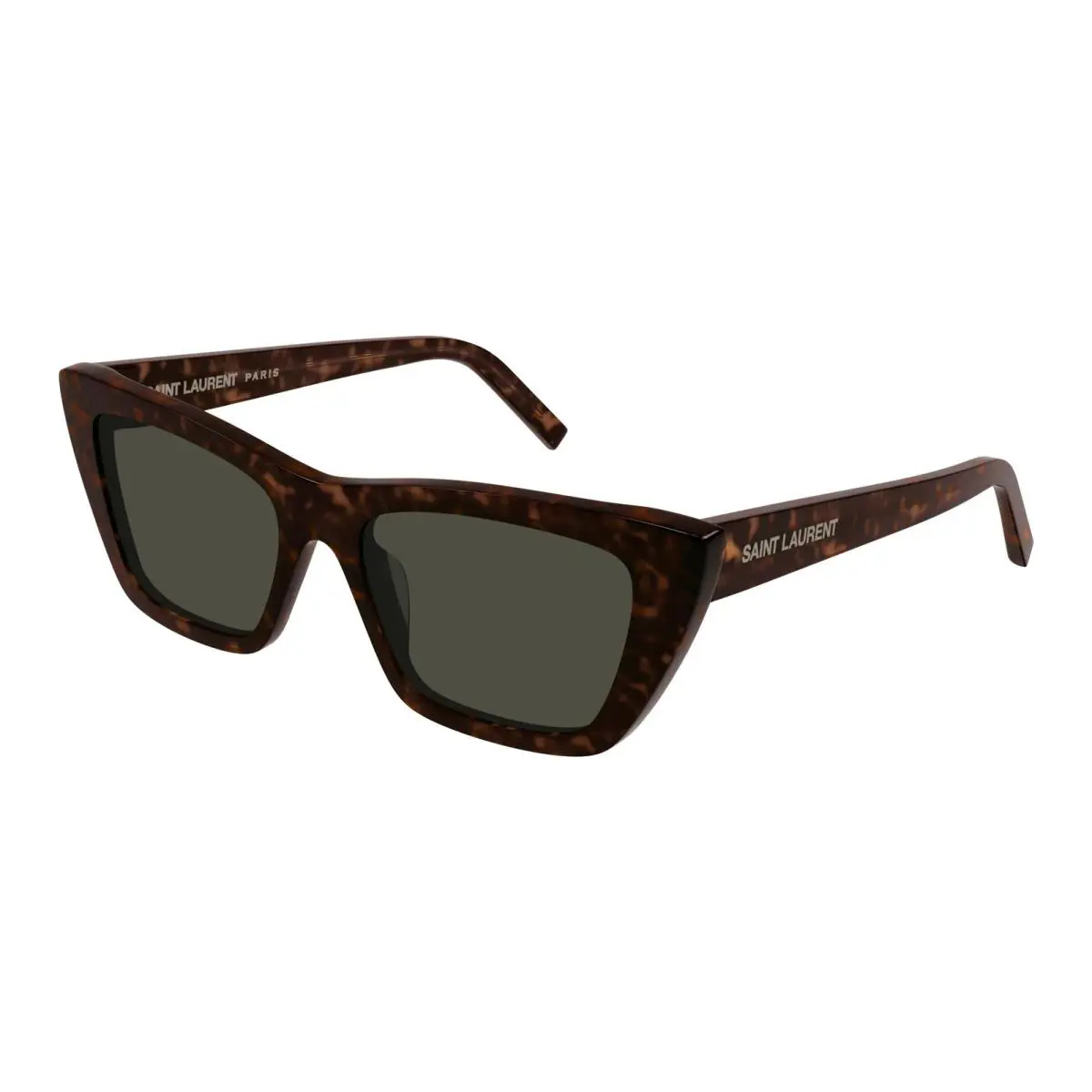 Saint Laurent Sunglasses SL276 Mica 002 53mm Havana / Grey Lens - Frame: Havana, Lens: Grey
