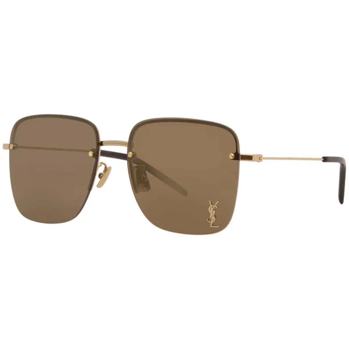 Saint Laurent SL-312-M 006 Sunglasses Women`s Gold/brown Flash Lens Square 58mm