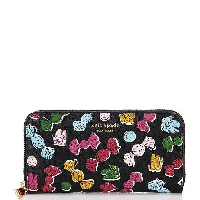 Kate Spade Morgan Assorted Candy Emboss Saffiano Lthr Zip Arnd Wallet