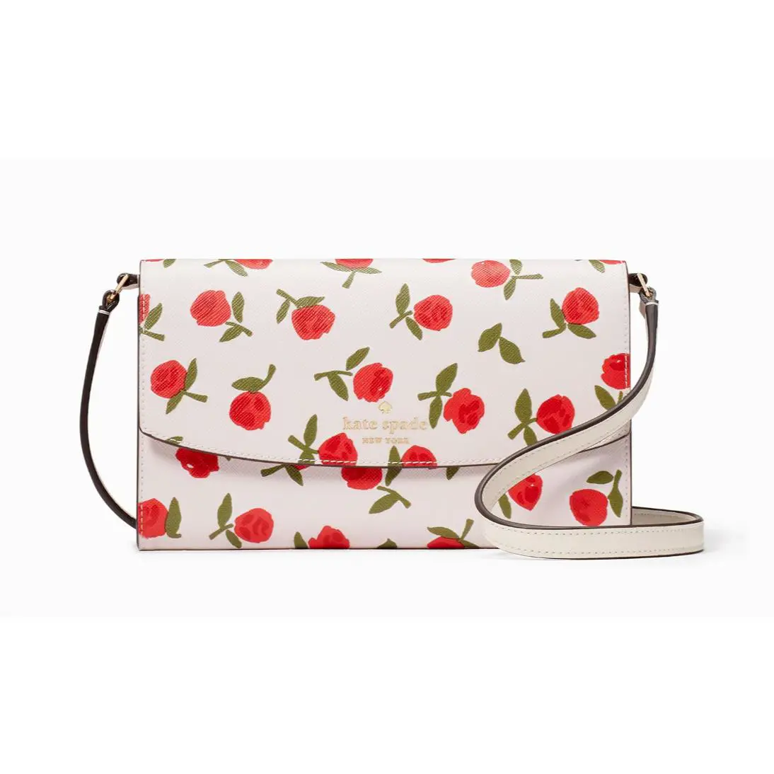 New  Dana Small Flap Crossbody Saffiano Floral Multi by Kate Spade