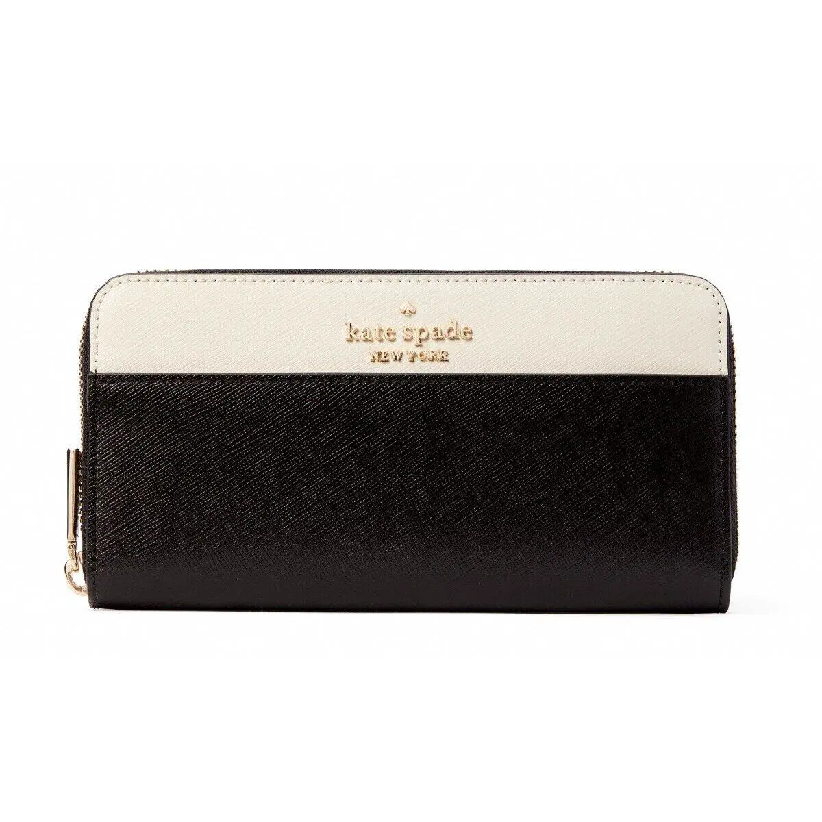 New Kate Spade Staci Colorblock Large Continental Wallet Leather Black Multi