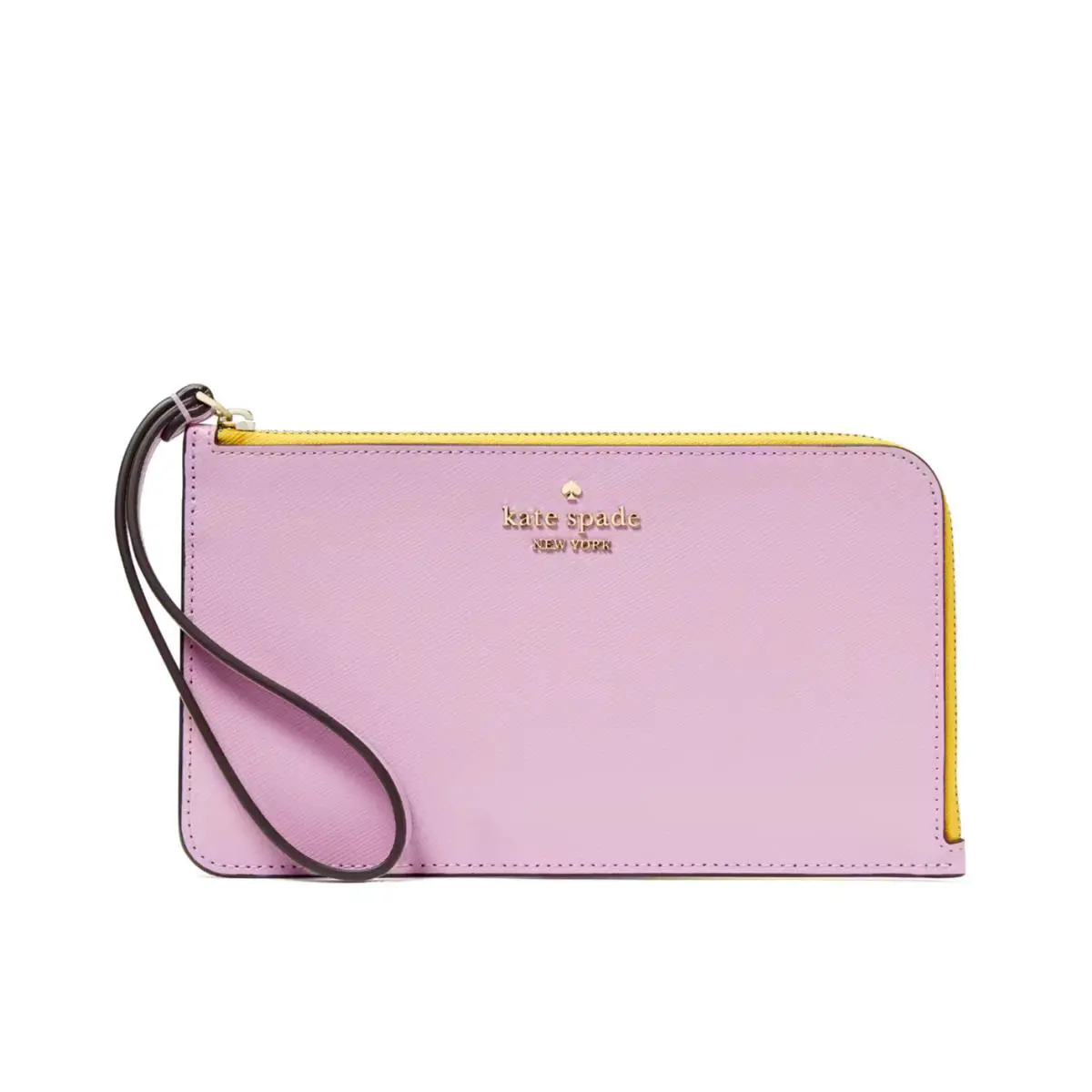 New Kate Spade Lucy Bicolor Medium L Zip Wristlet Berry Cream Multi