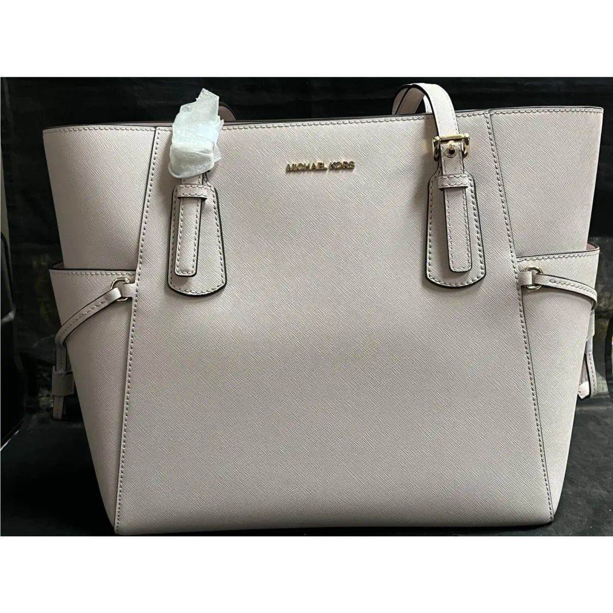 Michael Kors Voyager Large Saffiano Leather Tote Bag Handbag Purse Tote Pink MK