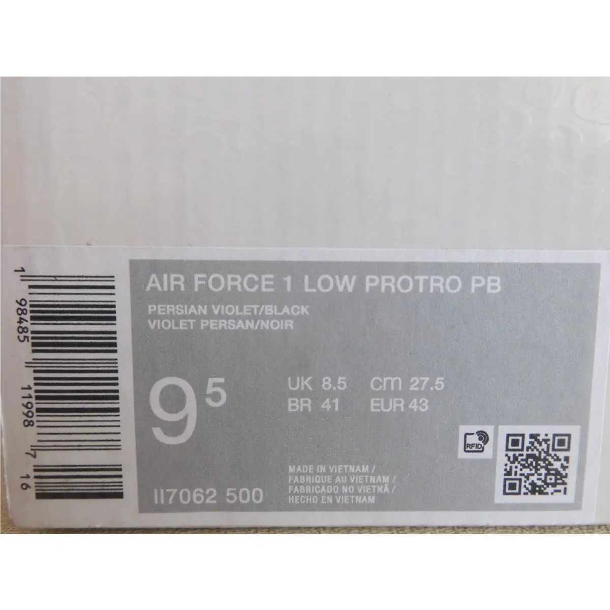 Nike shoes - Nike Air Force 1 - Air Force - II7062-500 - Purple (UPC: 198485119987) 7