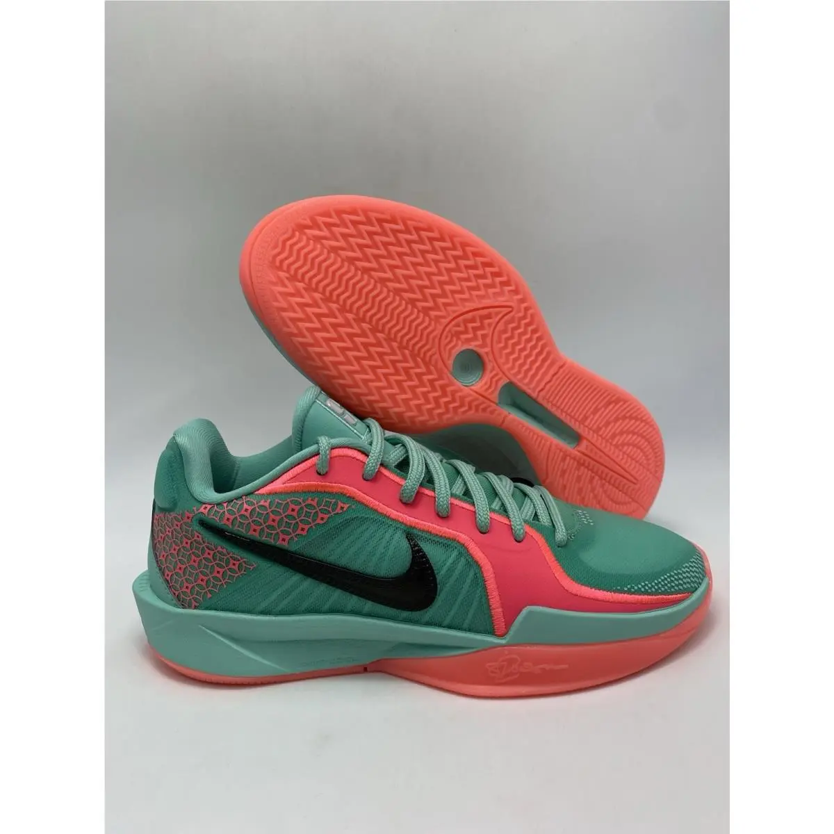 Nike By You Sabrina 2 Aqua Pink Black HF0670 900 Women`s Size 6.5/Men`s 5