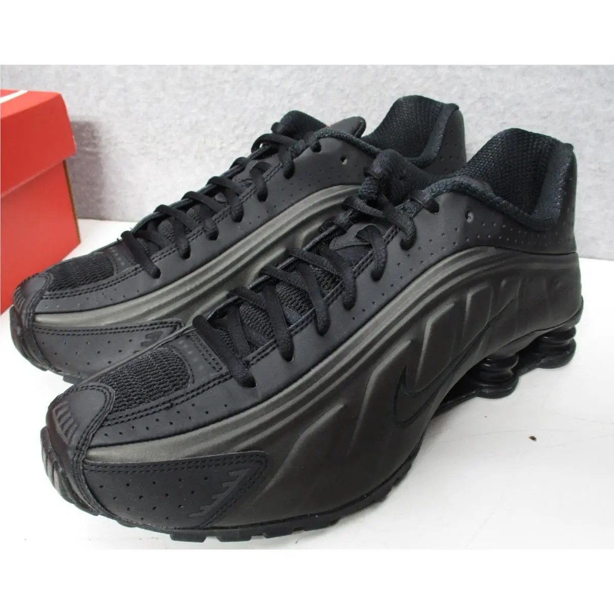 Nike Shox R4 Triple Black HQ1988-001 Sneakers Shoes Mens Sz 10