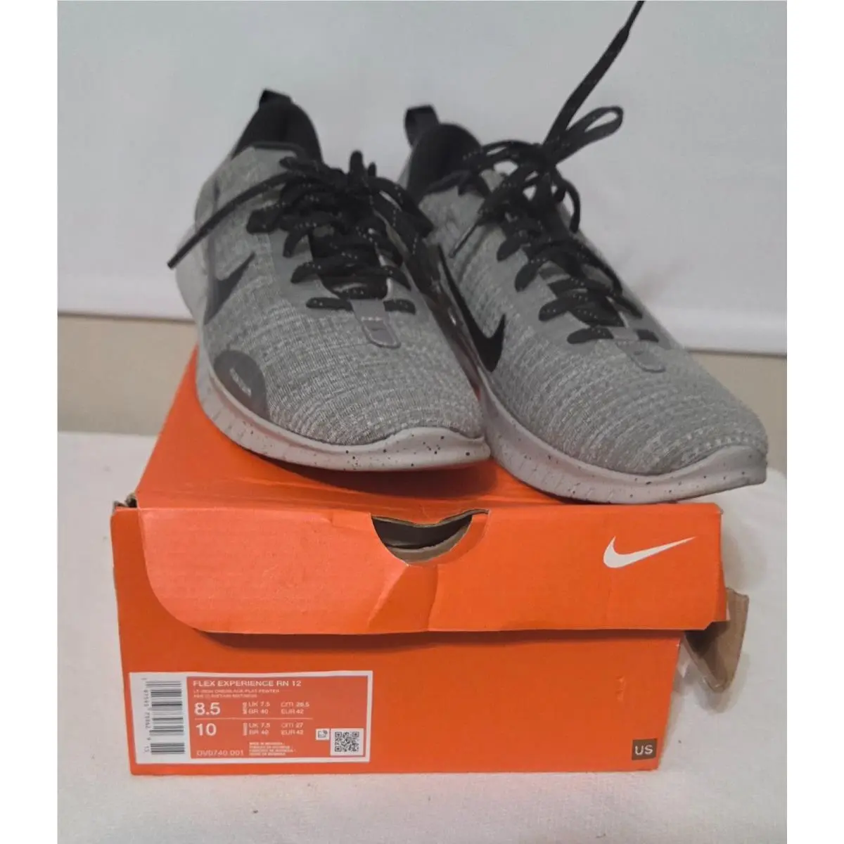 Men`s Flex Experience RN 12 Light Army Running Shoes DV0740-300 Size 10 by Nike
