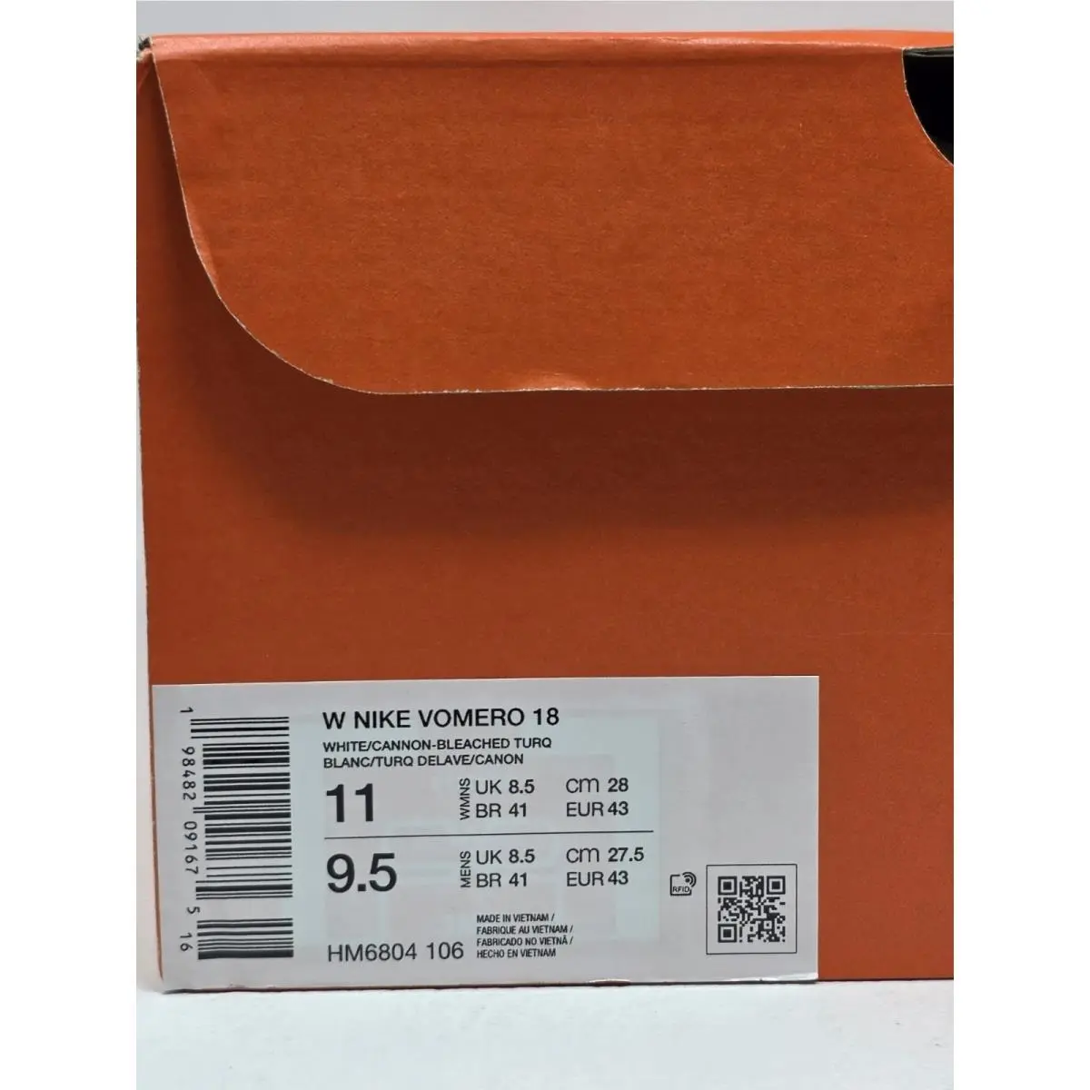 Nike shoes - Nike Vomero 18 - Vomero - HM6804 106 - White/Cannon-Bleached Turq 1