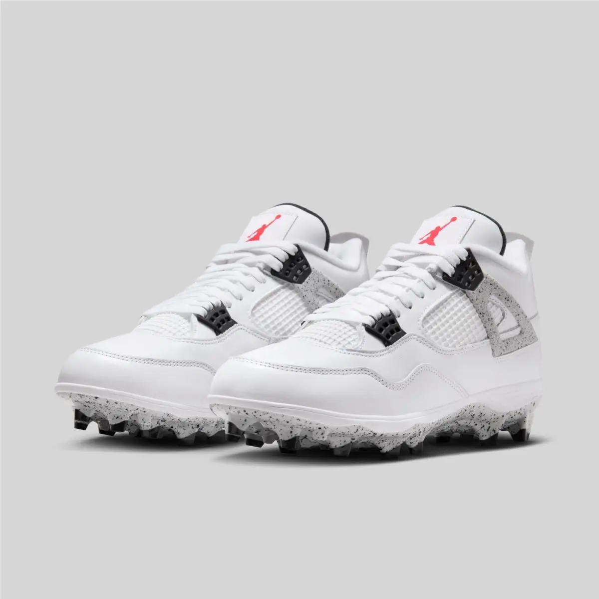 Nike Jordan 4 Retro TD `white Cement` HQ0207-106 Men`s Size 9 Cleats