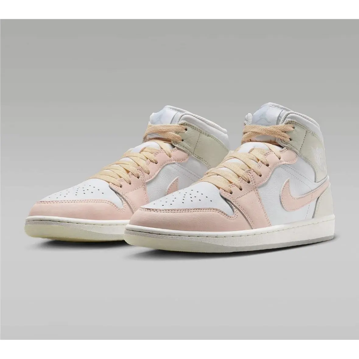 Nike Air Jordan 1 Mid SE White Guava Ice Sea Glass HJ6654-100 Men`s Size 15