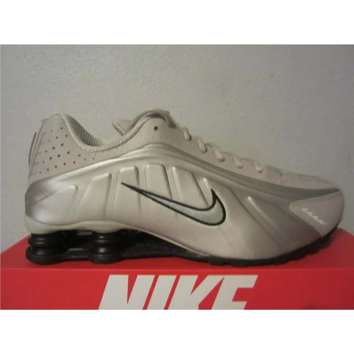 Nike shoes - Nike Shox R4 - Shox - College Grey/Black (UPC: 198480694458) 7